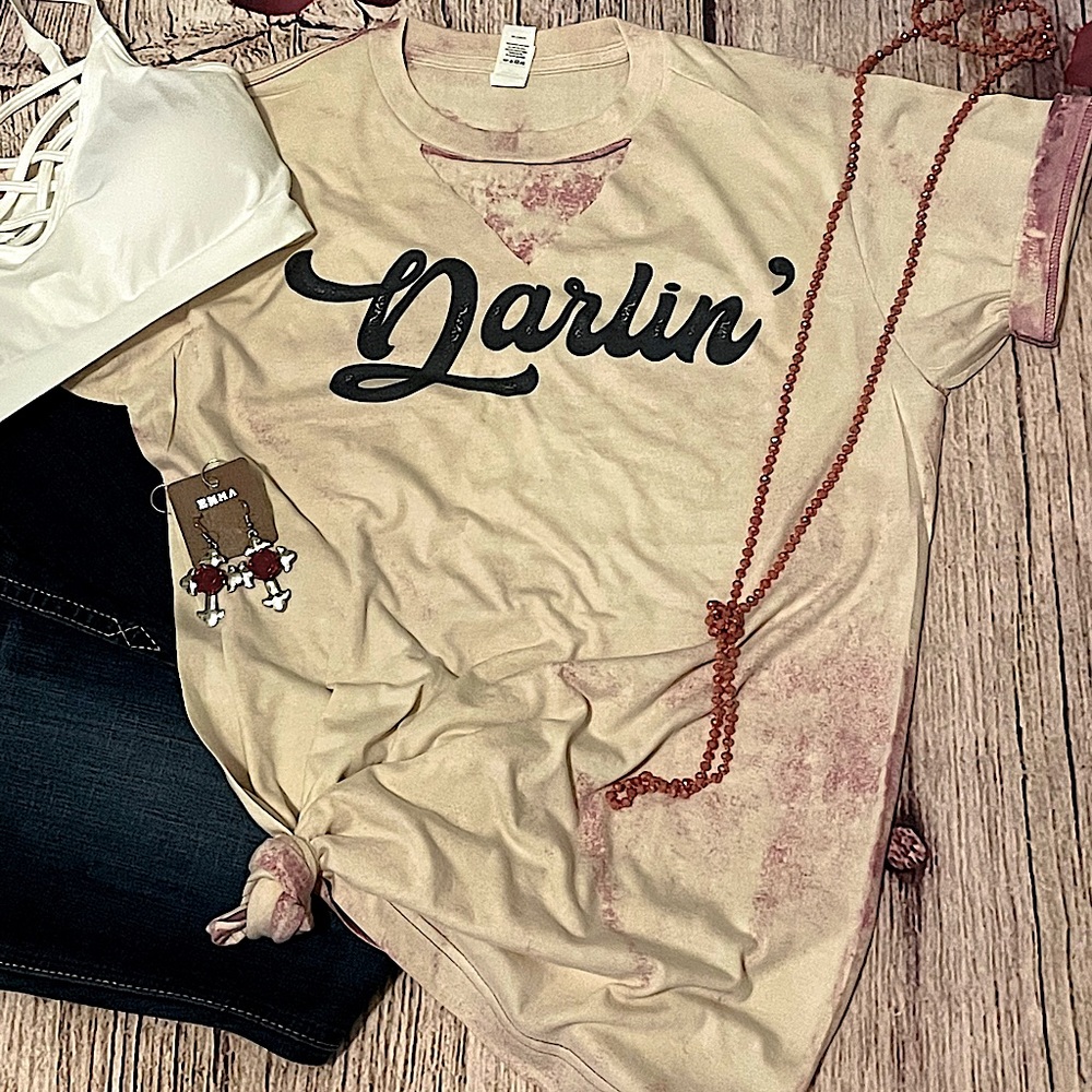 Acid wash Darlin’ tee